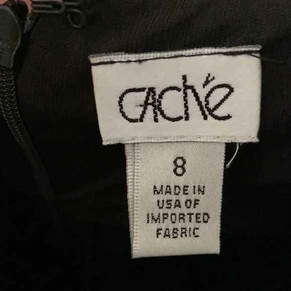 Cache size 8 black satin dress - Picture 4 of 6